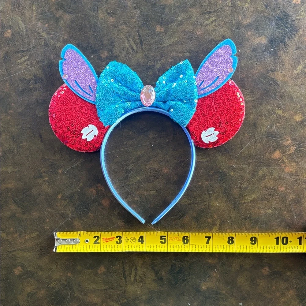 Sequin Mouse Ears Headband with Bow